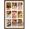 image:imageGolden State Art Four 4x6 Collage Picture Frame White Matted DisplayWood  Fits Four 4x6 Fits 12x12 Picture Frame Wall Mount Display Solid Wood Tempered Glass Dark Brown 1 PackBrown