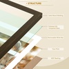 image:imageGolden State Art Four 4x6 Collage Picture Frame White Matted DisplayWood  Fits Four 4x6 Fits 12x12 Picture Frame Wall Mount Display Solid Wood Tempered Glass Dark Brown 1 PackDark Brown