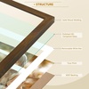image:imageGolden State Art Four 4x6 Collage Picture Frame White Matted DisplayWood  Fits Four 4x6 Fits 12x12 Picture Frame Wall Mount Display Solid Wood Tempered Glass Dark Brown 1 PackBrown