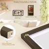 image:imageGolden State Art Four 4x6 Collage Picture Frame White Matted DisplayWood  Fits Four 4x6 Fits 12x12 Picture Frame Wall Mount Display Solid Wood Tempered Glass Dark Brown 1 PackDark Brown