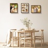 image:imageGolden State Art Four 4x6 Collage Picture Frame White Matted DisplayWood  Fits Four 4x6 Fits 12x12 Picture Frame Wall Mount Display Solid Wood Tempered Glass Dark Brown 1 PackBrown