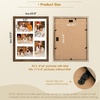 image:imageGolden State Art Four 4x6 Collage Picture Frame White Matted DisplayWood  Fits Four 4x6 Fits 12x12 Picture Frame Wall Mount Display Solid Wood Tempered Glass Dark Brown 1 PackBrown