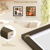 image:imageGolden State Art Four 4x6 Collage Picture Frame White Matted DisplayWood  Fits Four 4x6 Fits 12x12 Picture Frame Wall Mount Display Solid Wood Tempered Glass Dark Brown 1 PackDark Brown