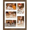 image:imageGolden State Art Four 4x6 Collage Picture Frame White Matted DisplayWood  Fits Four 4x6 Fits 12x12 Picture Frame Wall Mount Display Solid Wood Tempered Glass Dark Brown 1 PackBrown