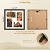 image:imageGolden State Art Four 4x6 Collage Picture Frame White Matted DisplayWood  Fits Four 4x6 Fits 12x12 Picture Frame Wall Mount Display Solid Wood Tempered Glass Dark Brown 1 PackDark Brown