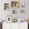 image:imageGolden State Art Gallery Wall Frames 11x14 8x10 5x7 Multiple Photo Frames Collage for Wall or Tabletop Displays with Mat or Without Mat Silver 7 PackWeathered White
