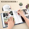 image:imageGolden State Art Photo Album with Memo Writing Space hold 200 4x6 Horizontal Pictures Leather Cover Dark Blue 12Pack