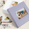 image:imageGolden State Art Photo Album with Memo Writing Space hold 200 4x6 Horizontal Pictures Leather Cover Purple 12Pack