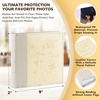 image:imageGolden State Art Photo Album with Memo Writing Space hold 200 4x6 Horizontal Pictures Leather Vintage Cover Beige amp Light Grey 12Pack