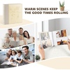image:imageGolden State Art Photo Album with Memo Writing Space hold 200 4x6 Horizontal Pictures Leather Vintage Cover Beige amp Light Grey 12Pack