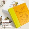 image:imageGolden State Art Photo Album with Memo Writing Space hold 200 4x6 Horizontal Pictures Leather Vintage Cover Orange amp Light Yellow 12Pack