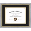 image:image11x14 Diploma Frame Blue Gold Trim Fit 85x11 with Black W Gold Double Mat  1 Pack11x14 Certificate without Mat  Soild Wood with Tempered Glass  Horizontal Or Vertical DisplayGrey