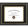 image:image11x14 Diploma Frame Blue Gold Trim Fit 85x11 with Black W Gold Double Mat  1 Pack11x14 Certificate without Mat  Soild Wood with Tempered Glass  Horizontal Or Vertical DisplayBlack