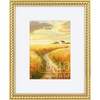 image:imageGolden State Art 11x14 Gold Rope Trim Picture Frame Real Glass  Fits 8x10 Photo With Mat Fits 11x14 Photo Without Mat White Mat Horizontal or Vertical Display Gold 1 Pack1 Pack