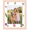 image:imageGolden State Art 11x14 Wavy Scalloped Floating Picture Frame PinkGlass  Fits 8x10 Fits 5x7 Wall Mount Horizontal or Vertical DisplayPhotosArtwork Plant or Dried Flower Light Pink1 PackLight Pink