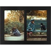 image:imageGolden State Art 4x6 Double Picture Frame Displays Two 4x6 Photos Brown  Solid Wood  Real Glass For Tabletop Or Wall Mounting Brown 1 PackBlack