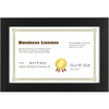 image:imageGolden State Art 55x85 Business License Frame Black Wood Real Glass  Horizontal amp Vertical For Wall Or Tabletop Display Fit Check Certificate And Photos Ideal For Office Home DecorBlack  55x85 Without Mat