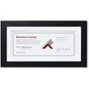 image:imageGolden State Art 55x85 Business License Frame Black Wood Real Glass  Horizontal amp Vertical For Wall Or Tabletop Display Fit Check Certificate And Photos Ideal For Office Home DecorBlack  5X10 with Mat for 4X9