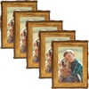 image:imageGolden State Art 6x8 Picture Frame Rustic BrownSolid WoodampBark EdgeampGlass  6x8 Picture Frame with Real Glass Cover Display PostersPhotosPrints for Wall Mounting Farmhouse Decor 1 Pack5 Pack
