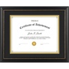 image:imageGolden State Art 85x11 Diploma Frame with Gold Trim Solid WoodGlass  Fit For 11X14 Document amp Certificates Without MatDouble MatNavy With Gold Black1 PackBlack  Black over Gold Mat