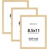 image:imageGolden State Art 85x11 Picture Frame Solid Wood with Oak GrainMat 6x8  1 Pack 85x11 Photo Frame White Mat Display for 6x8 Picture Horizontal and Vertical Tabletop or Wall Mounting Home Decor3 Pack