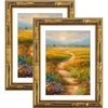 image:imageGolden State Art 8x10 Gold Vintage Bamboo Frame for 5x7 PhotoWoodGlass  Fit For 10x8 Picture Without MatReal GlassGold 1 Pack2 Pack