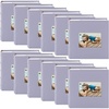 image:imageGolden State Art Photo Album with Memo Writing Space hold 200 4x6 Horizontal Pictures Leather Cover Purple 12Pack