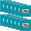 image:imageGolden State Art Photo Album with Memo Writing Space hold 200 4x6 Horizontal Pictures Leather Cover Sky Blue 12Pack