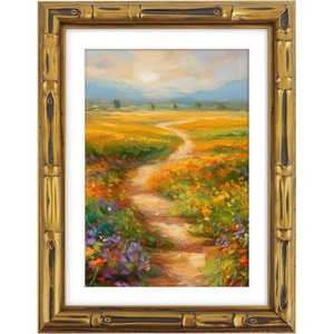 image:imageGolden State Art 11x14 Gold Vintage Bamboo Frame for 8x10 PhotoSolid Wood  Fit For 14x11 Picture Without Mat Real GlassGold 1 Pack1 Pack