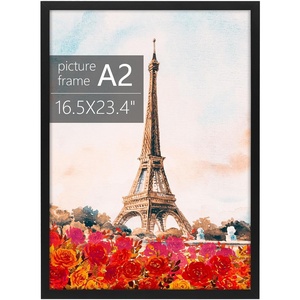 image:imageGolden State Art 16X20 Poster Frame with White Mat for 11X14Black1 Pack  Thin Border Solid Wood Frame with Plexiglass  Wall Display with Included Hanging Hardware Black 1 Pack1 Pack