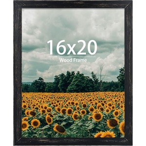 image:imageGolden State Art 18x24 Picture Frame Rustic GreySolid Wood amp Plexiglass  1 Pack 18x24 Photo Frame Display for PicturesPostersPrints Horizontal and Vertical Wall Mounting Home DecorRustic Black