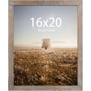 image:imageGolden State Art 18x24 Picture Frame Rustic GreySolid Wood amp Plexiglass  1 Pack 18x24 Photo Frame Display for PicturesPostersPrints Horizontal and Vertical Wall Mounting Home DecorRustic Grey