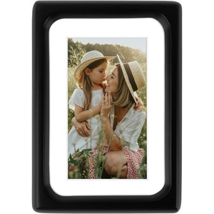 image:imageGolden State Art 8x10 Picture Frame Rounded Corner Brown Wood with Glass  8x10 Matted 5x7 with White Mat Horizontal amp Vertical for Wall and Tabletop Fit Family Photo Home Decor Holiday Party GiftBlack