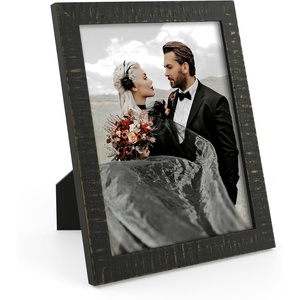 image:imageGolden State Art 8x10 Picture FrameRustic Green Solid Wood amp Plexiglass  8x10 Picture Frame Display for PicturesPostersPrints Horizontal and Vertical Tabletop or Wall MountingRustic Black