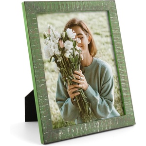 image:imageGolden State Art 8x10 Picture FrameRustic Green Solid Wood amp Plexiglass  8x10 Picture Frame Display for PicturesPostersPrints Horizontal and Vertical Tabletop or Wall MountingRustic Green
