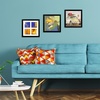 image:imageGolden State Art 10x10 Square Wood Frame  White Mat with Four 4x4 Inch Openings  Instagram Smartphone Family Collage Photo  Wall Hanging  Horizontal and Vertical Black