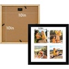 image:imageGolden State Art 10x10 Square Wood Frame  White Mat with Four 4x4 Inch Openings  Instagram Smartphone Family Collage Photo  Wall Hanging  Horizontal and Vertical Black