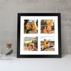 image:imageGolden State Art 10x10 Square Wood Frame  White Mat with Four 4x4 Inch Openings  Instagram Smartphone Family Collage Photo  Wall Hanging  Horizontal and Vertical Black