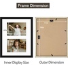 image:imageGolden State Art 11x14 Black Photo Wood Frame displays 2 5x7 Pictures  1 Pack White matSolid WoodTempered Glass FrontWall MountCollage frameBlack
