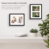 image:imageGolden State Art 11x14 Black Photo Wood Frame displays 2 5x7 Pictures  1 Pack White matSolid WoodTempered Glass FrontWall MountCollage frameBlack