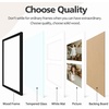 image:imageGolden State Art 11x14 Black Photo Wood Frame displays 2 5x7 Pictures  1 Pack White matSolid WoodTempered Glass FrontWall MountCollage frameBlack