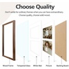 image:imageGolden State Art 11x14 Black Photo Wood Frame displays 2 5x7 Pictures  1 Pack White matSolid WoodTempered Glass FrontWall MountCollage frameBrown 05