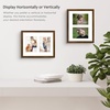 image:imageGolden State Art 11x14 Black Photo Wood Frame displays 2 5x7 Pictures  1 Pack White matSolid WoodTempered Glass FrontWall MountCollage frameBrown 05