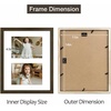 image:imageGolden State Art 11x14 Black Photo Wood Frame displays 2 5x7 Pictures  1 Pack White matSolid WoodTempered Glass FrontWall MountCollage frameDark Brown