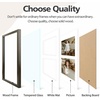image:imageGolden State Art 11x14 Black Photo Wood Frame displays 2 5x7 Pictures  1 Pack White matSolid WoodTempered Glass FrontWall MountCollage frameDark Brown