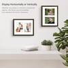 image:imageGolden State Art 11x14 Black Photo Wood Frame displays 2 5x7 Pictures  1 Pack White matSolid WoodTempered Glass FrontWall MountCollage frameDark Brown