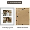 image:imageGolden State Art 11x14 Black Photo Wood Frame displays 2 5x7 Pictures  1 Pack White matSolid WoodTempered Glass FrontWall MountCollage frameGrey