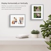 image:imageGolden State Art 11x14 Black Photo Wood Frame displays 2 5x7 Pictures  1 Pack White matSolid WoodTempered Glass FrontWall MountCollage frameGrey