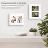 image:imageGolden State Art 11x14 Black Photo Wood Frame displays 2 5x7 Pictures  1 Pack White matSolid WoodTempered Glass FrontWall MountCollage frameWhite