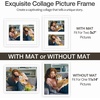 image:imageGolden State Art 11x14 Black Photo Wood Frame displays 2 5x7 Pictures  1 Pack White matSolid WoodTempered Glass FrontWall MountCollage frameWhite